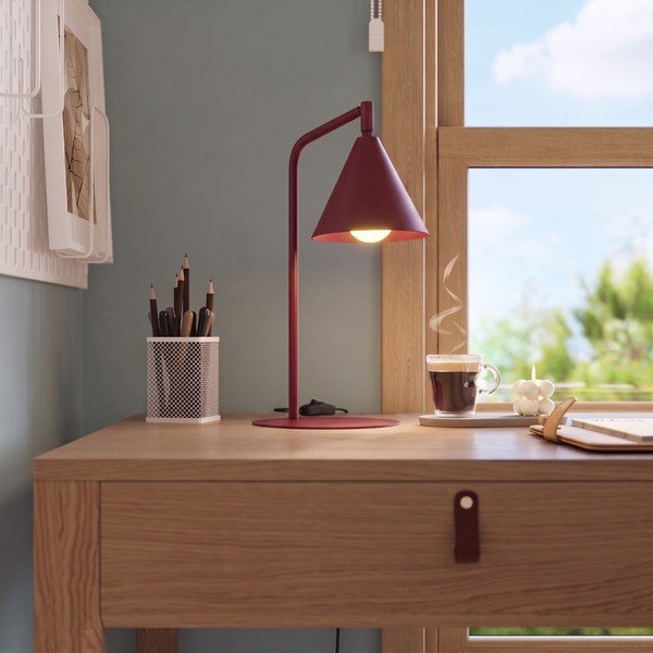 Bordo željezna stolna lampa sa savitljivom konstrukcijom (visina 35 cm) Zylo – Sollux-image-1