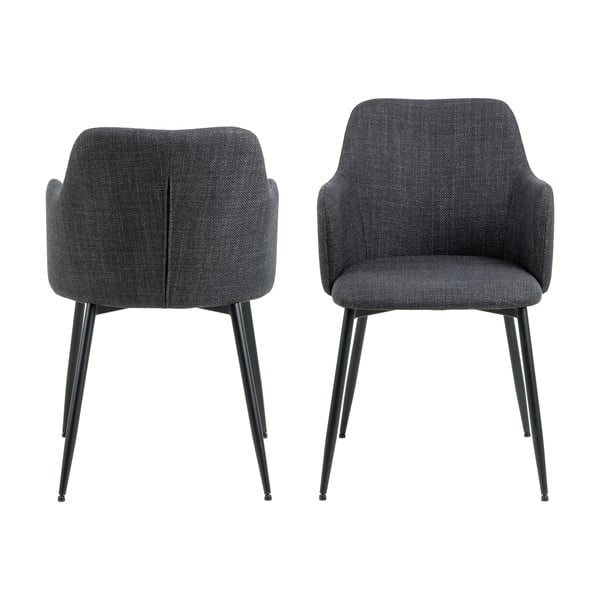 Antracitno sive podstavljene blagovaonske stolice u setu 2 kom Ilsa – Actona-image-3
