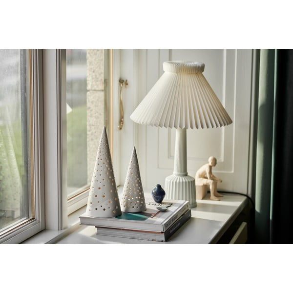 Bijeli božićni svijećnjak od koštanog porculana Kähler Design Nobili, visina 30 cm-image-2