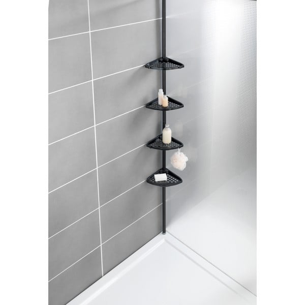 Crna kutna teleskopska kupaonska polica Opal - Allstar-image-1