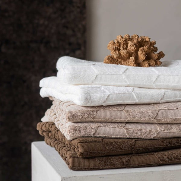 Tamno smeđi pamučni ručnici u setu od 2 kom 35x55 cm Geo - Mette Ditmer Denmark-image-2