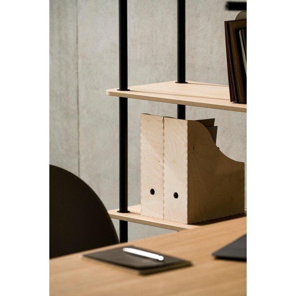 Regal u dekoru hrasta u prirodnoj boji 80x163x35 cm Teidi – noo.ma-image-2