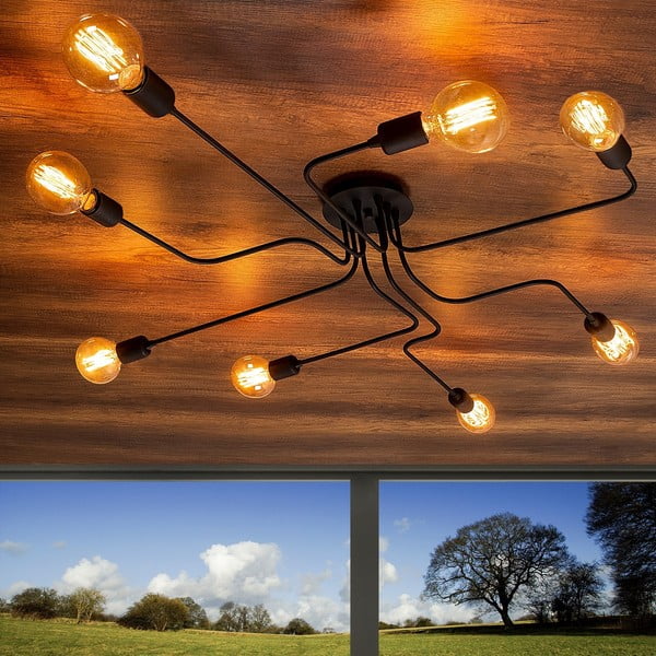 Crna zidna lampa Truva – Opviq lights-image-3