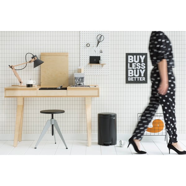 Mat crna željezna kanta za smeće s pedalom 12 l NewIcon – Brabantia-image-3