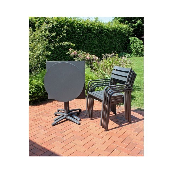 Siva vrtna fotelja Treviso – Garden Pleasure-image-2