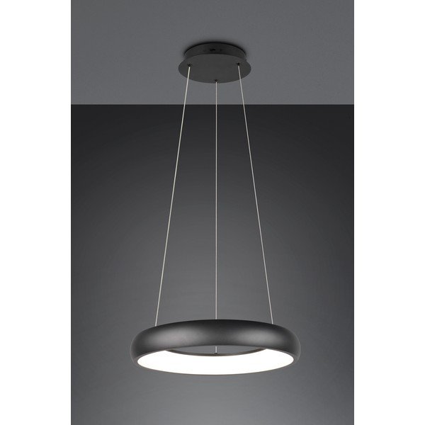 Mat crna LED viseća svjetiljka s mogućnosti zatamnjivanja s metalnim sjenilom ø 46 cm Cardona – Trio-image-2