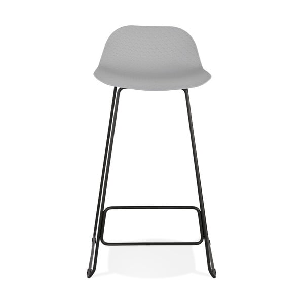Sive bar stolica s crnim nogama Kokoon stkada, sedam visine 76 cm-image-2