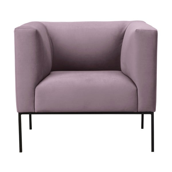 Prljavo roza baršunasta fotelja Windsor & Co Sofas Neptune