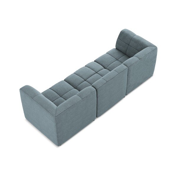Plava sofa od bouclé tkanine 255 cm Aloha – Makamii-image-3