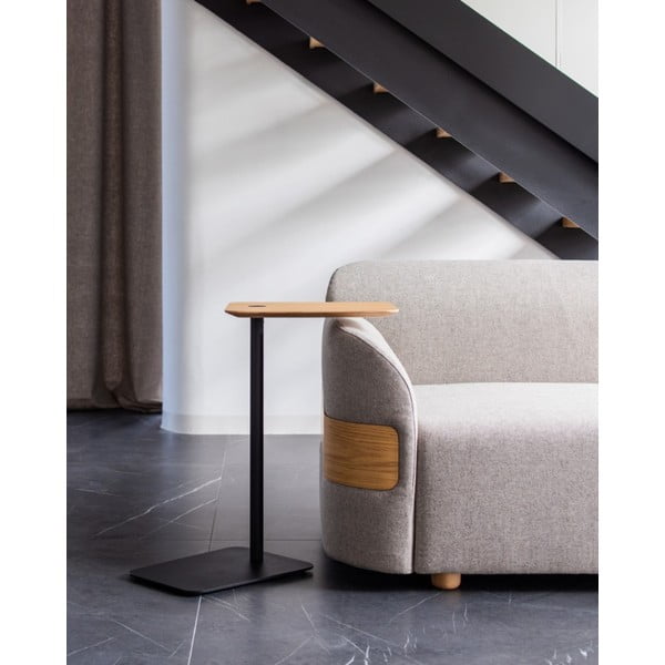 Metalni stolić 42x34,6 cm Loop - Gazzda-image-1