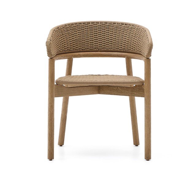 Vrtna stolica od masivnog drveta u prirodnoj boji Arinella – Kave Home-image-2