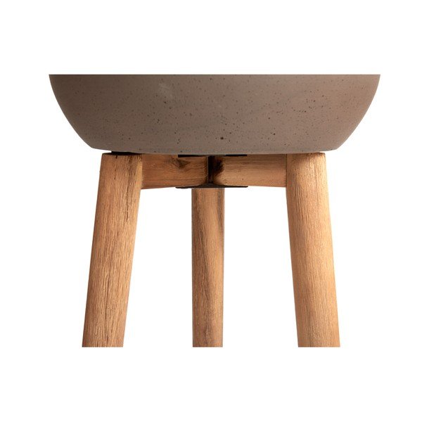 Smeđa tegla za cvijeće Kave Home Stahl, výška 86 cm-image-3