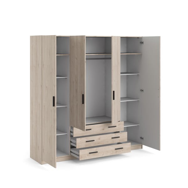 Ormar u dekoru hrasta u prirodnoj boji 196x200 cm Sprint – Tvilum-image-4