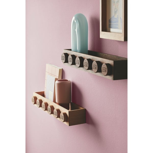 Dječja zidna polica od tamnog hrasta LEGO® Wood-image-1