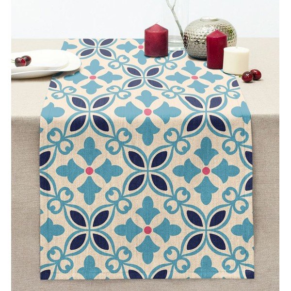 Nadstolnjak 40x130 cm Blue Tiles – Mila Home-image-1