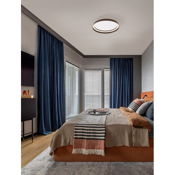 Smeđa LED stropna svjetiljka aluminijska s mogućnosti zatamnjivanja Ormi – Nova Luce-image-1