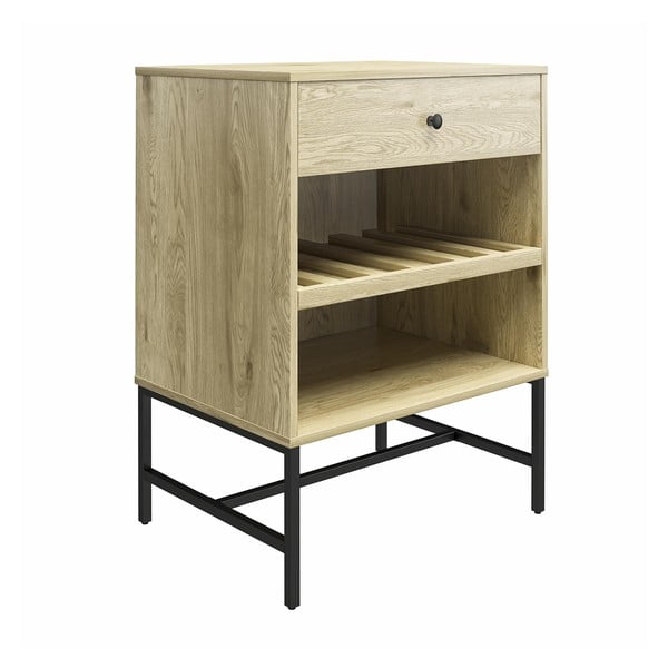 Vitrina za vino u dekoru bora u prirodnoj boji za 6 boca, 60x83 cm Tamlin - Queer Eye-image-1