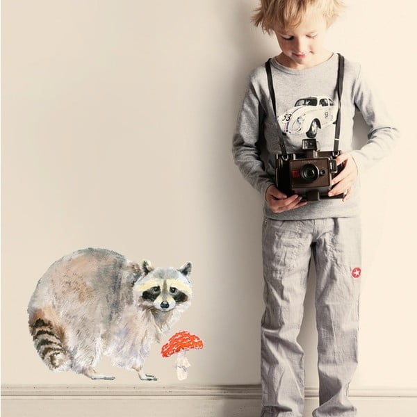 Ponovno iskoristive naljepnice Raccoon, 40 x 30 cm