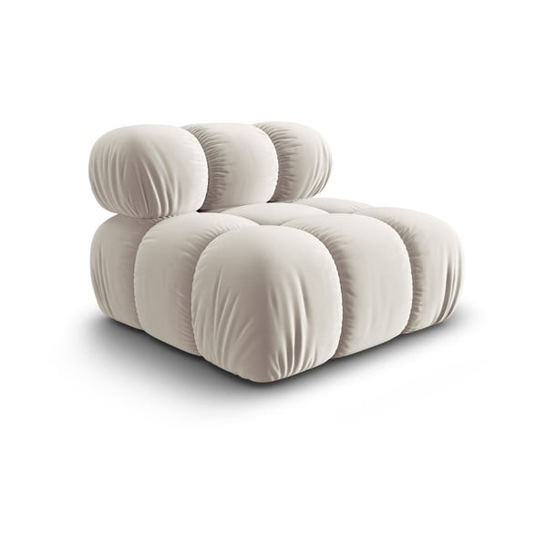 Bež baršunasti modularna sjedeća garnitura (srednji modul ) Bellis – Micadoni -image-3