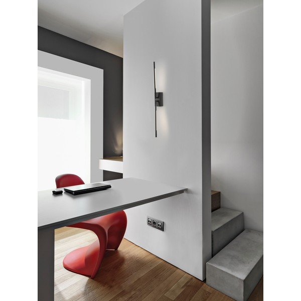 Crna metalna LED zidna lampa sa savitljivom konstrukcijom Raccio – Nova Luce-image-1