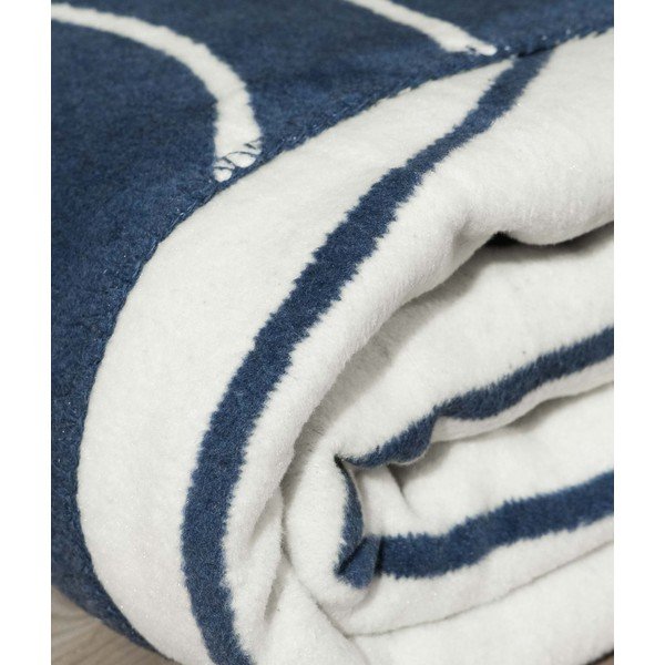 Bijelo-tamnoplavi prekrivač za krevet za jednu osobu 150x200 cm Twin - Oyo Concept-image-1