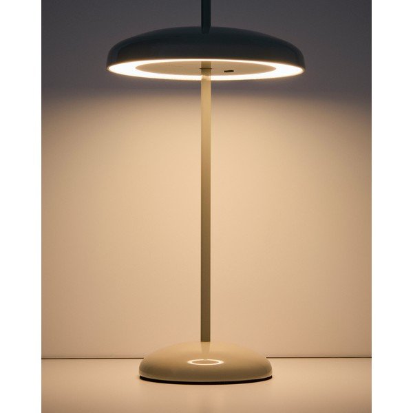 Siva LED stolna lampa s mogućnosti zatamnjivanja s metalnim sjenilom (visina 35 cm) Porte – Kave Home-image-2