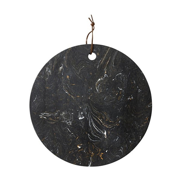 Daska za posluživanje od crnog Ladelle kamena, ⌀ 30 cm
