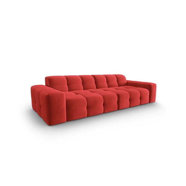 Crvena baršunasta sofa 255 cm Kendal - Micadoni Home-image-3