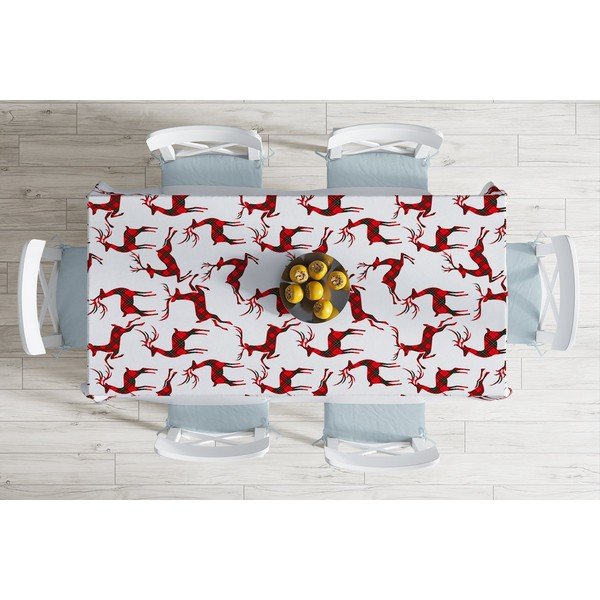 Božićni stolnjak s dodatkom pamuka Minimalističke navlake za jastuke Božićni tartan, 140 x 180 cm-image-1