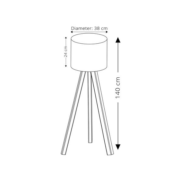 Podna svjetiljka s bijelim sjenilom Insignio Aiden-image-1