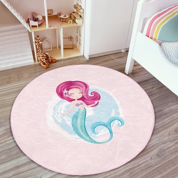 Ružičasti dječji tepih ø 80 cm Comfort – Mila Home-image-3