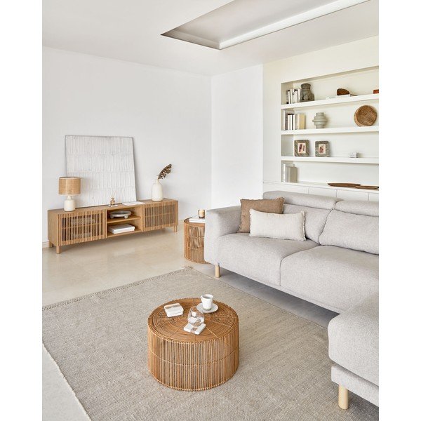 Krem tepih od mješavine vune 200x300 cm Carime – Kave Home-image-1