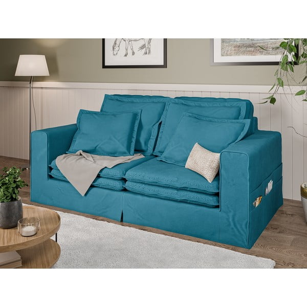 Svijetlo plava sofa 196 cm Nora – Ropez-image-3