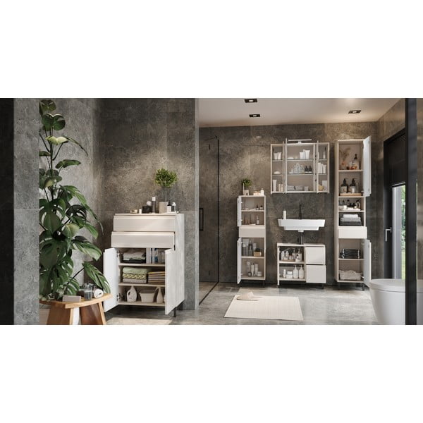 Krem nizak ormarić za ispod umivaonika 60x56 cm Salinas – Germania-image-1