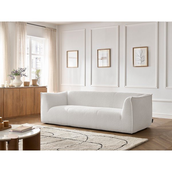 Bijela sofa od bouclé tkanine 242 cm Giorgia – Bobochic Paris-image-1