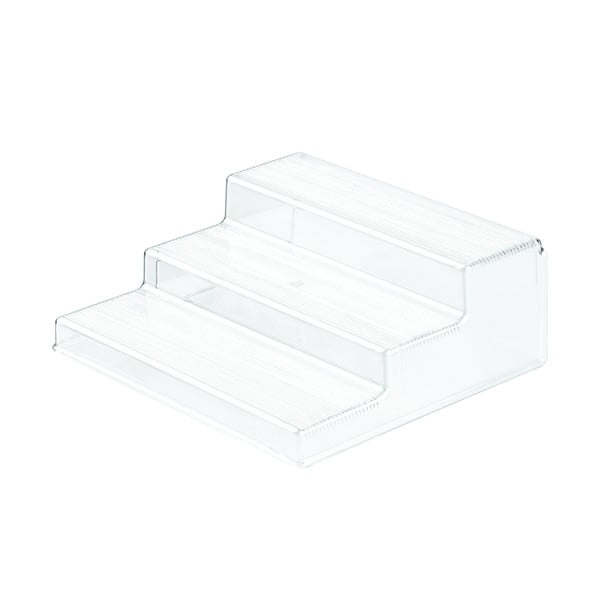 Prozirni troetažni kuhinjski stalak iDesign Linus, 22 x 25,5 cm-image-1