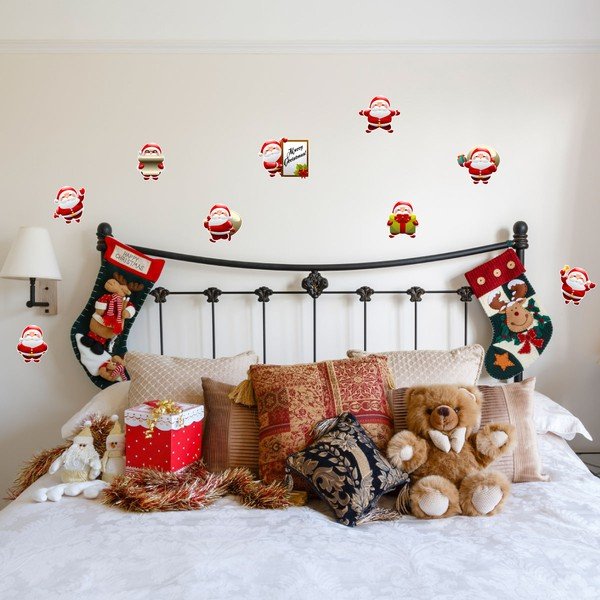 Set od 9 božićnih naljepnica Ambiance Funny Santa Claus