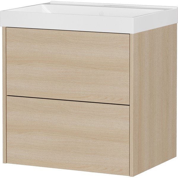 Zidni ormarić za ispod umivaonika u dekoru hrasta u prirodnoj boji 61x65 cm Bodera – Germania
