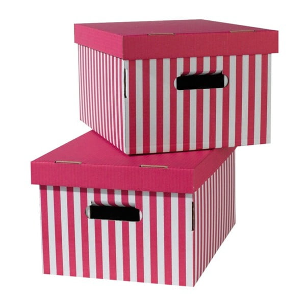 Set od 2 ružičaste kutije za pohranu Compactor