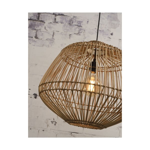 Smeđa viseća svjetiljka od ratana Good&Mojo Madagascar, ⌀ 60 cm-image-4