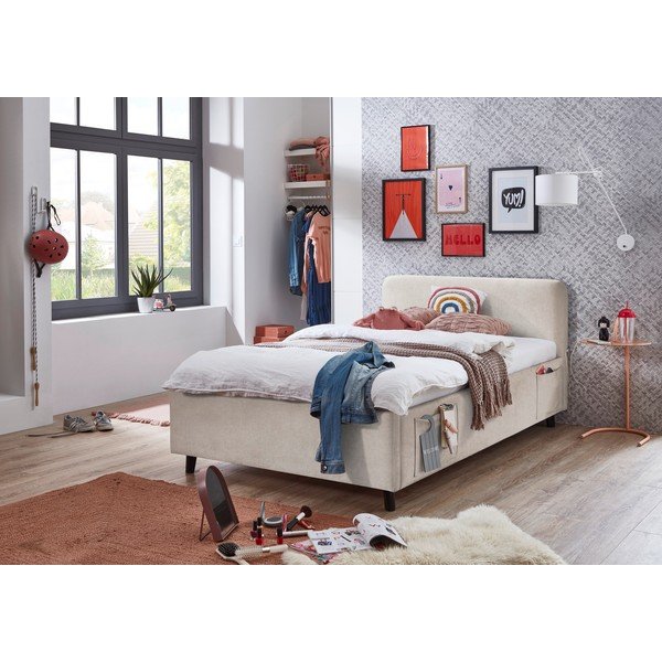 Bež dječji krevet s prostorom za odlaganje s podnicom 120x200 cm Cosy – Meise Möbel-image-1