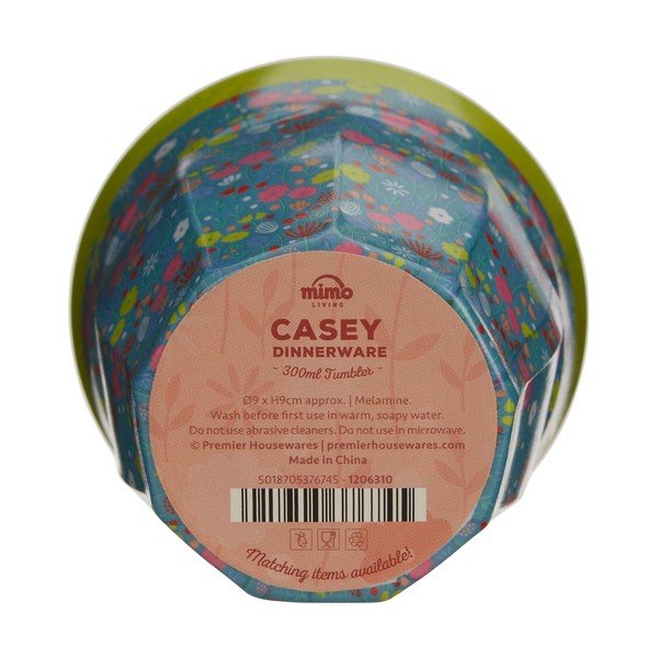 Plava šalica s cvjetnim motivom Premier Housewares Casey, 300 ml-image-3
