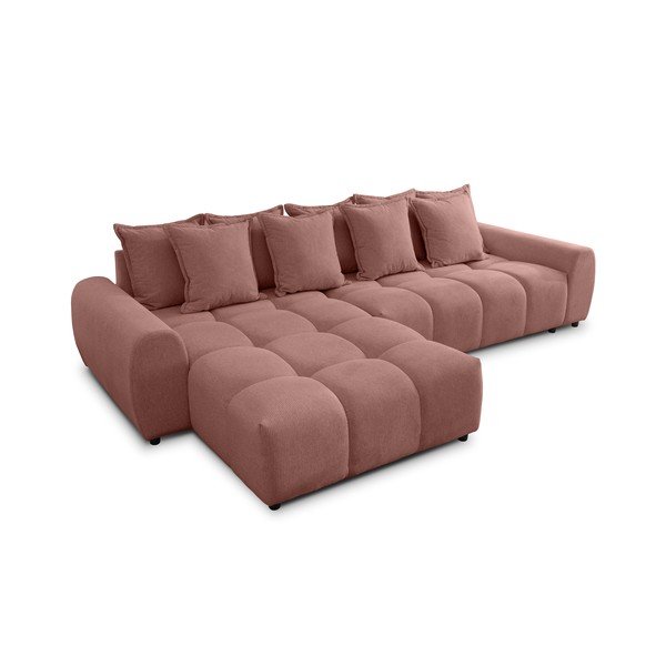 Kutna garnitura boja terakote (s lijevim kutom/s ležaljkom) Albane  – Ropez-image-2