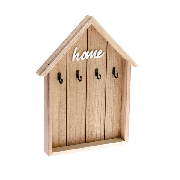 Drvena zidna vješalica za ključeve u obliku Dakl kućice