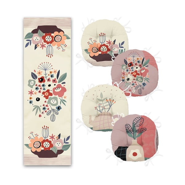 Set od 4 jastuka za sjedenje i nadstolnjaka - Mila Home-image-1