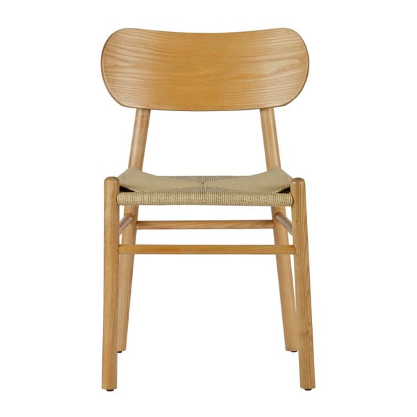 Prirodna stolica za blagovanje od gumenog drveta sa sjedalom od ratana BePureHome Jointly-image-1
