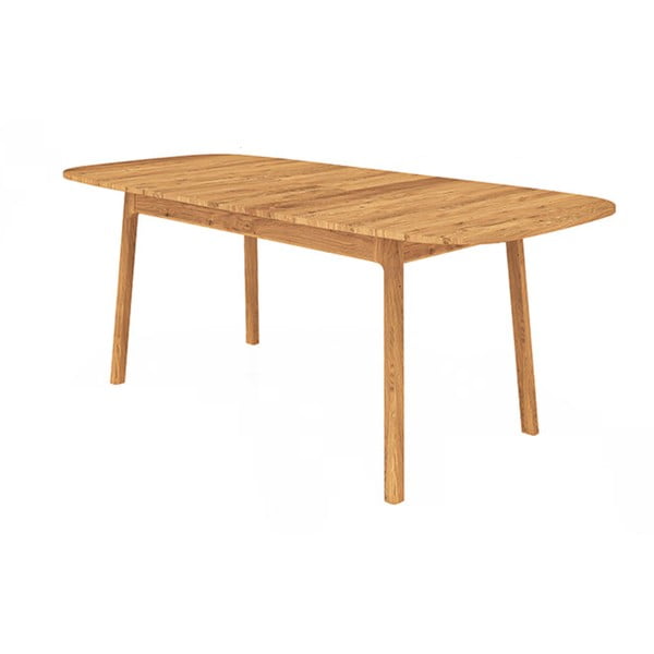 Blagovaonski stol od punog hrasta u prirodnoj boji 90x200 cm Twig – The Beds