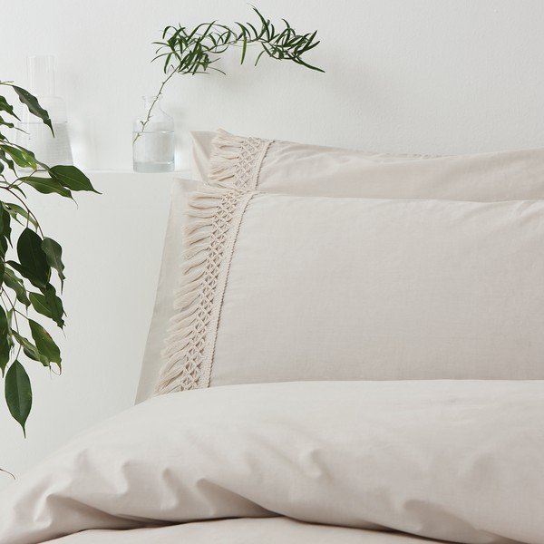 Sivo-bež pamučna posteljina Pineapple Elephant Izmir, 200 x 200 cm-image-1