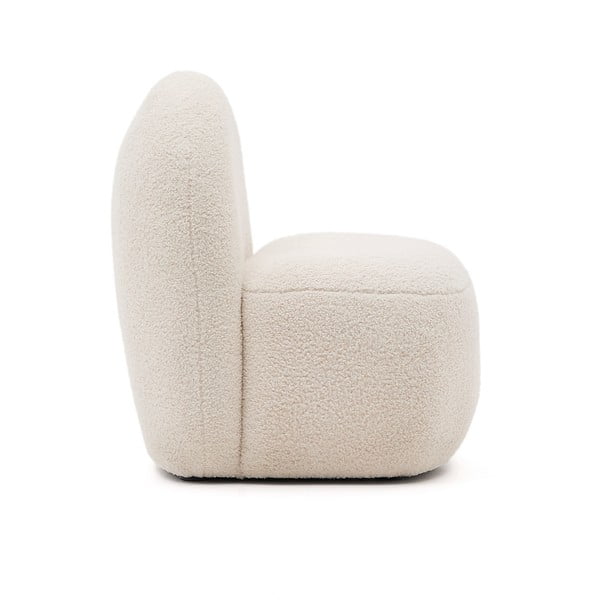 Bijela dječja fotelja od bouclé tkanine Bucky – Kave Home-image-1
