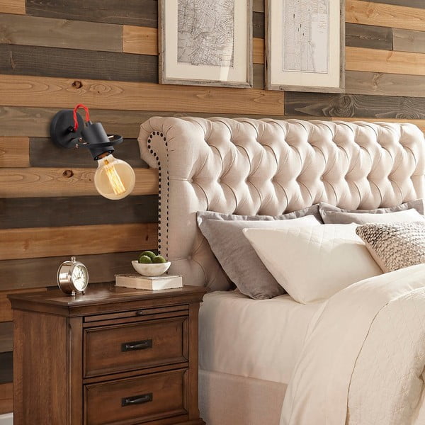 Crna zidna lampa Vaveyla – Opviq lights-image-1